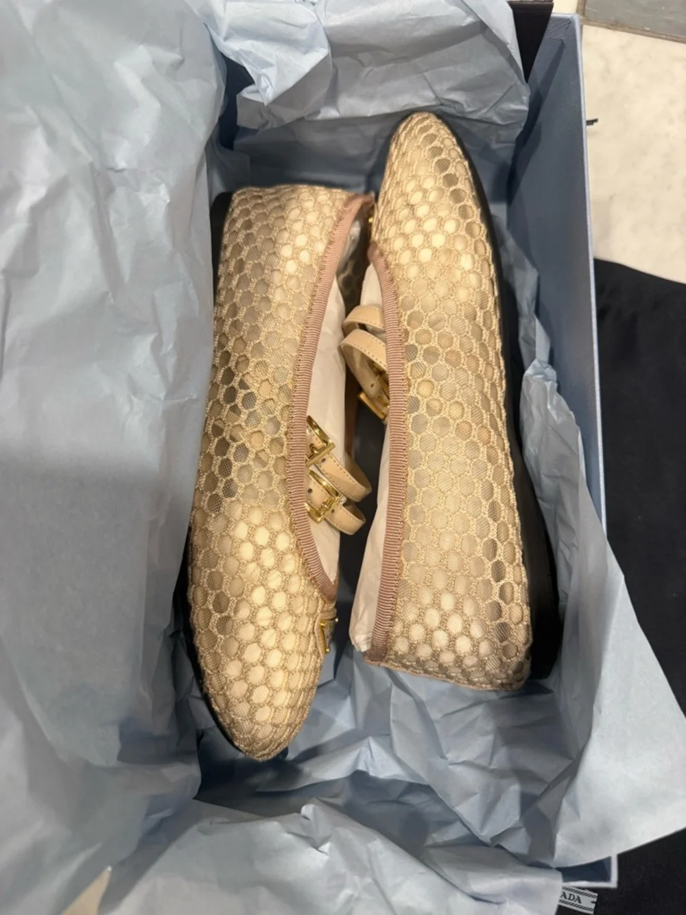 Prada Ballerina Mesh Mary Jane Flat - Picture 13 of 13